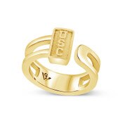 USC Trojans Gold Plated Vertical Double Band Ring